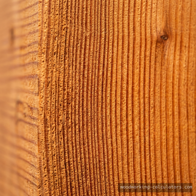 Douglas Fir grain with distinct straight grain and warm amber color